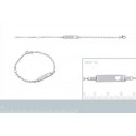 Bracelet gourmette argent 925/000 rhodiée enfant