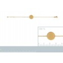 Bracelet plaqué-or 750/000 3 microns