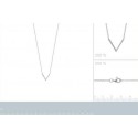 Collier argent 925/000 rhodiée 