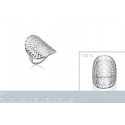 Bague argent 925/000 rhodiée