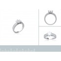 Bague argent 925/000 rhodiée oz micro serti