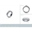 Bague argent 925/000 rhodiée oz micro serti