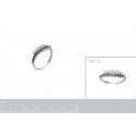 Bague argent 925/000 rhodiée oz