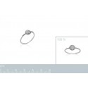 Bague argent 925/000 rhodiée oz