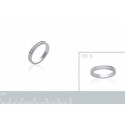 Bague argent 925/000 rhodiée oz alliance