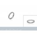 Bague alliance argent 925/000 rhodiée oz micro serti
