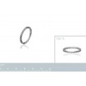 Bague argent 925/000 rhodiée oz micro serti alliance