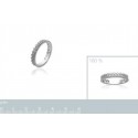 Bague argent 925/000 rhodiée oz micro serti alliance