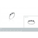 Bague argent 925/000 rhodiée oz en pierres véritables