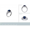 Bague argent 925/000 rhodiée oz micro serti
