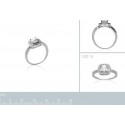 Bague argent 925/000 rhodiée oz micro serti