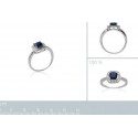 Bague argent 925/000 rhodiée oz micro serti