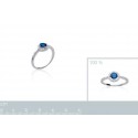 Bague argent 925/000 rhodiée oz micro serti