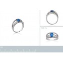 Bague argent 925/000 rhodiée oz micro serti