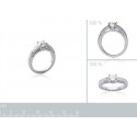 Bague argent 925/000 rhodiée oz micro serti