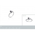 Bague argent 925/000 rhodiée oz pierres véritables