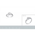 Bague argent 925/000 rhodiée oz