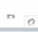 Bague argent 925/000 rhodiée oz