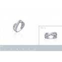 Bague argent 925/000 rhodiée oz