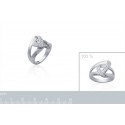 Bague argent 925/000 rhodiée oz