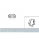Bague argent 925/000 rhodiée oz micro serti