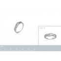 Bague argent 925/000 rhodiée oz micro serti