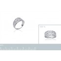 Bague argent 925/000 rhodiée oz micro serti