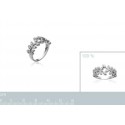 Bague argent 925/000 rhodiée oz micro serti