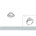Bague argent 925/000 rhodiée oz micro serti