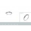 Bague argent 925/000 rhodiée oz