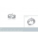 Bague argent 925/000 rhodiée oz micro serti