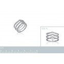 Bague argent 925/000 rhodiée oz micro serti