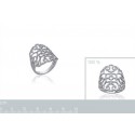 Bague argent 925/000 rhodiée oz