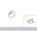 Bague argent 925/000 rhodiée oz nacre