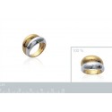 Bague plaqué-or 750/000 3 microns bicolore