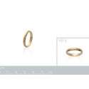 Bague alliance homme plaqué-or 750/000 3 microns 