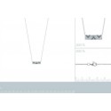 Collier argent 925/000 rhodiée ps