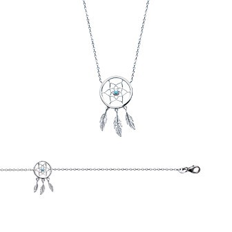 Bracelet argent 925/000 rhodiée pierres synthétiques