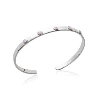 Jonc argent 925/000 rhodiée pierre synthétique 871XSZ58