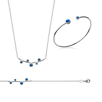 Bracelet femme argent 925/000 rhodiée pierre synthétique