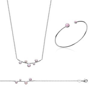 Jonc argent 925/000 rhodiée pierre synthétique