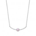 Collier argent 925/000 rhodiée oz pierre synthétique