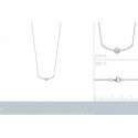 Collier argent 925/000 rhodiée oz pierre synthétique