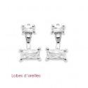 Lobes d'oreilles argent rhodiée 925/000 oz
