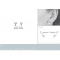 Lobes d'oreilles argent rhodiée 925/000 oz