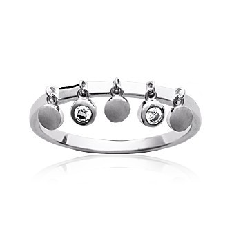 Bague argent 925/000 rhodiée oz