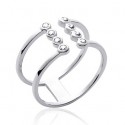 Bague argent 925/000 rhodiée oz
