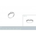 Bague argent 925/000 rhodiée oz
