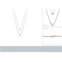 Collier argent 925/000 rhodiée oz