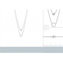 Collier argent 925/000 rhodiée oz